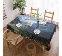 SDTYKHJ Nappe rectangulaire imperméable et facile à nettoyer, infroissable, pour table de salle à manger, décoration de ferme, 137 x 183 cm