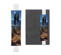 SDTYKHJ Pikes Peak Colorado Porte-stylo en cuir avec bande élastique réglable pour carnet de notes de 20,3 cm à 10" Noir, blanc, Taille unique