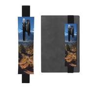 SDTYKHJ Pikes Peak Colorado Porte-stylo en cuir avec bande élastique réglable pour carnet de notes de 20,3 cm à 10" Noir, Noir , Taille unique