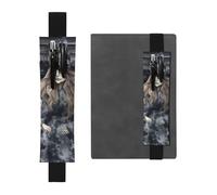 SDTYKHJ Porte-crayons en cuir avec bande élastique pour carnet de notes, décoration d'Halloween amusante, pochette pour stylo de sorcière, pochette réglable, convient pour ordinateurs portables de