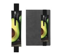 SDTYKHJ Porte-crayons en cuir avec bande élastique pour carnet de notes demi-coupées, pochette réglable, pour journal intime, marque-page de 20,3 cm à 10", noir, Noir , Taille unique