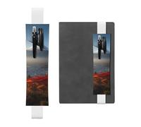 SDTYKHJ Porte-crayons en cuir avec bande élastique pour carnet de notes japonais Fuji Paysage Pochette réglable pour carnet de notes de 20,3 cm à 10" Noir, blanc, Taille unique