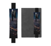 SDTYKHJ Porte-crayons en cuir avec bande élastique pour carnet de notes Los Angeles Skyline - Pochette réglable pour journal intime, marque-page - Convient pour ordinateurs portables de 20,3 cm à 10"