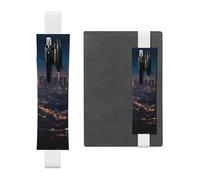 SDTYKHJ Porte-crayons en cuir avec bande élastique pour carnet de notes Los Angeles Skyline - Pochette réglable pour journal intime, marque-page - Convient pour ordinateurs portables de 20,3 cm à 10"