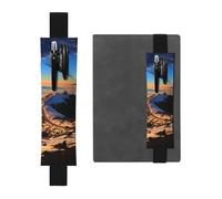 SDTYKHJ Porte-crayons en cuir avec bande élastique pour carnet Mauna Kea Summit Sunset - Pochette réglable pour journal intime, marque-page - Convient pour ordinateurs portables de 20,3 cm à 10" -