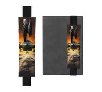 SDTYKHJ Porte-crayons en cuir avec bande élastique pour ordinateur portable, avion, atterrissage sur piste, pochette à stylo, pochette réglable, pour journal intime, marque-page de 20,3 cm à 10",