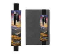 SDTYKHJ Porte-crayons en cuir avec bande élastique pour ordinateur portable, coucher de soleil de montagne, paysage, pochette à stylos, journal, marque-page pour ordinateurs portables de 20,3 cm à