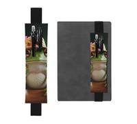 SDTYKHJ Porte-crayons en cuir avec bande élastique pour ordinateur portable, grenouille mignonne dans un chapeau, pochette à stylo, pochette réglable, pour journal intime, marque-page de 20,3 cm à