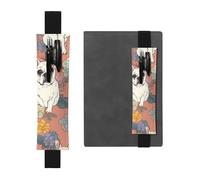 SDTYKHJ Porte-crayons en cuir avec bande élastique pour ordinateur portable, motif bouledogue français, pochette à stylo, pochette réglable, convient pour les ordinateurs portables de 20,3 cm à 10",