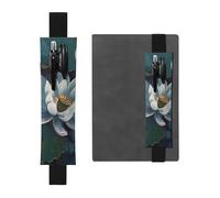 SDTYKHJ Porte-crayons en cuir avec bande élastique pour ordinateur portable, peint à la main, pochette réglable, pour journal intime, marque-page de 20,3 cm à 10", noir, Noir , Taille unique