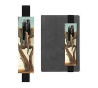 SDTYKHJ Porte-crayons en cuir avec bande élastique pour ordinateur portable, petit éléphant sur un arbre - Pochette réglable pour journal, marque-page - Convient pour ordinateurs portables de 20,3 cm