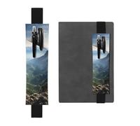 SDTYKHJ Porte-stylo en cuir avec bande élastique pour bloc-notes Rock Mountain - Pochette réglable - Pour carnet de notes de 20,3 cm à 10" - Noir, Noir , Taille unique