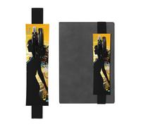 SDTYKHJ Porte-stylo en cuir avec bande élastique pour ordinateur portable, danse, musique, stylo, pochette réglable, convient pour ordinateurs portables de 20,3 cm à 10", noir, Noir , Taille unique