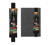 SDTYKHJ Porte-stylo en cuir avec bande élastique pour ordinateur portable, jouant au poker, pochette à stylos, porte-stylo, marque-page pour carnet de notes de 20,3 cm à 10", noir, Noir , Taille