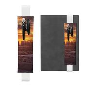 SDTYKHJ Porte-stylo en cuir avec bande élastique pour ordinateur portable Las Vegas Sunset Pen Sleeve Pouch réglable Journal Pen Case Bookmark Convient pour ordinateurs portables de 20,3 cm à 10"