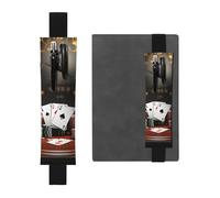 SDTYKHJ Porte-stylo en cuir avec bande élastique pour ordinateur portable, poker tournoi, stylo, pochette réglable, convient pour les ordinateurs portables de 20,3 cm à 10", noir, Noir , Taille unique