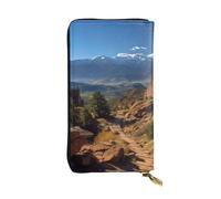 SDTYKHJ Portefeuille long pour femme en cuir Pikes Peak Colorado avec porte-cartes et téléphone portable