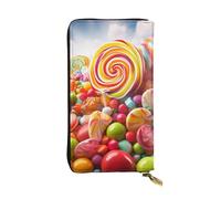 SDTYKHJ Portefeuille long pour femme - Grande capacité - En cuir arc-en-ciel - Pour cartes et téléphone - Sac de voyage