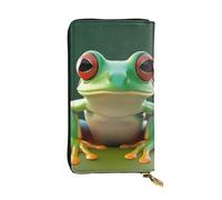 SDTYKHJ Portefeuille long pour femme - Grande capacité - En cuir - Grenouille amusante - Porte-carte - Porte-téléphone - Sac de voyage
