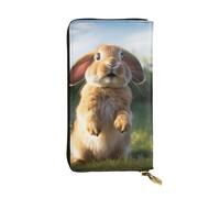 SDTYKHJ Portefeuille long pour femme - Grande capacité - En cuir - Motif lapin mignon - Porte-carte - Porte-téléphone - Sac à main de voyage
