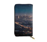 SDTYKHJ Portefeuille long pour femme - Grande capacité - Los Angeles Skyline - En cuir - Porte-cartes pour téléphone portable