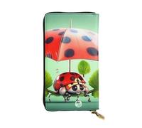 SDTYKHJ Portefeuille long pour femme - Grande capacité - Motif coccinelle - En cuir - Porte-cartes - Porte-téléphone - Sac de voyage