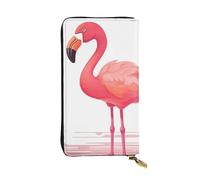 SDTYKHJ Portefeuille long pour femme - Grande capacité - Motif flamant rose - En cuir