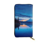 SDTYKHJ Portefeuille pour femme - Grande capacité - En cuir - Bleu coucher de soleil