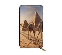 SDTYKHJ Portefeuille pour femme - Grande capacité - En cuir - Camels égyptiens - Porte-carte - Porte-téléphone - Sac de voyage