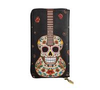 SDTYKHJ Portefeuille pour femme - Grande capacité - En cuir - Pour guitare, poivre, sucre, tête de mort - Porte-carte - Porte-carte - Portefeuille de voyage