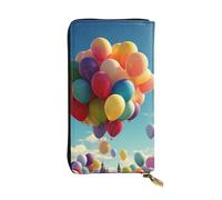 SDTYKHJ Portefeuille pour femme - Grande capacité - Long portefeuille en cuir - Ballon coloré - Porte-carte pour téléphone portable - Sac à main de voyage