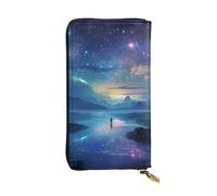 SDTYKHJ Portefeuille pour femme - Grande capacité - Long portefeuille en cuir - Ciel nocturne - Porte-carte pour téléphone portable - Sac à main de voyage