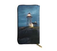 SDTYKHJ Portefeuille pour femme - Grande capacité - Long portefeuille en cuir - Phare la nuit - Porte-cartes pour téléphone portable - Sac à main de voyage