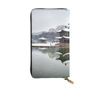 SDTYKHJ Portefeuille pour femme Grande capacité Portefeuille long Corée Hiver Lac Cuir Dames Porte-carte Téléphone Portefeuille Voyage