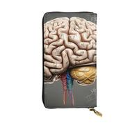 SDTYKHJ Portefeuille pour femme - Grande capacité - Portefeuille long en cuir - Cerveau humain - Porte-carte pour téléphone portable - Sac à main de voyage