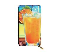 SDTYKHJ Portefeuille pour femme - Grande capacité - Portefeuille long en cuir - Happy Hour - Porte-carte pour téléphone portable