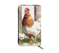 SDTYKHJ Portefeuille pour femme - Grande capacité - Portefeuille long en cuir - Motif animaux de la ferme - Porte-carte pour téléphone portable