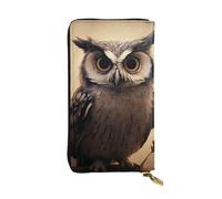 SDTYKHJ Portefeuille pour femme - Grande capacité - Portefeuille long en cuir - Motif hibou mignon - Porte-cartes pour téléphone portable