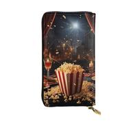 SDTYKHJ Portefeuille pour femme - Grande capacité - Portefeuille long en cuir pour soirée cinéma - Porte-carte pour téléphone portable