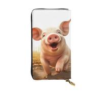 SDTYKHJ Portefeuille pour femme - Grande capacité - Portefeuille long en cuir souriant - Porte-carte pour téléphone portable