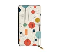 SDTYKHJ Portefeuille pour femme - Grande capacité - Portefeuille long moderne en cuir du milieu du siècle - Porte-cartes pour femme - Porte-carte - Portefeuille de voyage