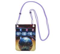 SDTYKHJ Sac à main étanche pour téléphone portable, bowling, sac à bandoulière pour femme, violet, Taille unique
