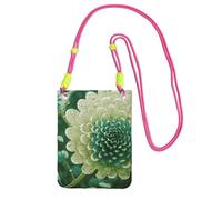 SDTYKHJ Sac à main pour téléphone portable, sac à bandoulière imperméable à motif floral vert, sac à main à bandoulière pour femme, fuchusia, taille unique
