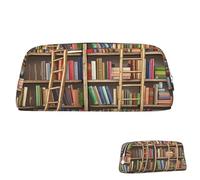 SDTYKHJ Trousse à crayons amusante avec étagères - Grande trousse à crayons portable - Pochette esthétique - Trousse de maquillage en cuir, Argenté., Taille unique