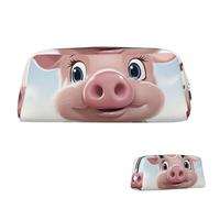 SDTYKHJ Trousse à crayons avec inscription « Smilings » - Grande trousse portable pour pièces de monnaie - Esthétique - Trousse de maquillage en cuir, Argenté., Taille unique