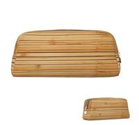 SDTYKHJ Trousse à crayons avec texture de planche - Grande trousse à crayons portable pour pièces de monnaie - Esthétique - Trousse de maquillage en cuir, Argenté., Taille unique