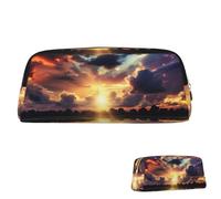 SDTYKHJ Trousse à crayons multicolore Sky Big Pencil Bag Portable Coin Pouch Esthétique Cosmetic Bag Leather Makeup Bag
