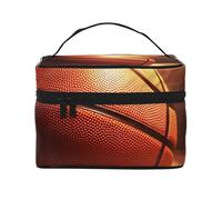 SDTYKHJ Trousse de maquillage pour femme - Trousse de toilette de voyage avec poignée - Fond de basket-ball