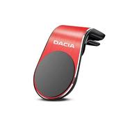 SDUEYZS Support Téléphone Voiture Magnétique pour Dacia Duster Jogger Lodgy Logan Sandero Anti-Vibration Ultra-Stable Grille d'Aération Telephone Voiture,Red-A