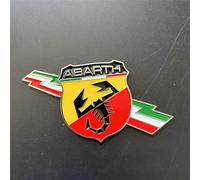 SDUEYZS Voiture 3D métal EmblèMe Autocollant pour Fiat Abarth 500 124 125 595 Punto Bravo Scorpion Auto arrière Badge Accessoires,B